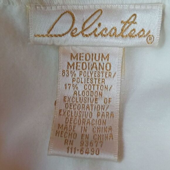 Vintage JC Penney Delicates Ivory Silky Nightgown M NWT - Picture 8 of 9